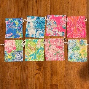 Lilly Pulitzer Jewelry Pouches- set of 8